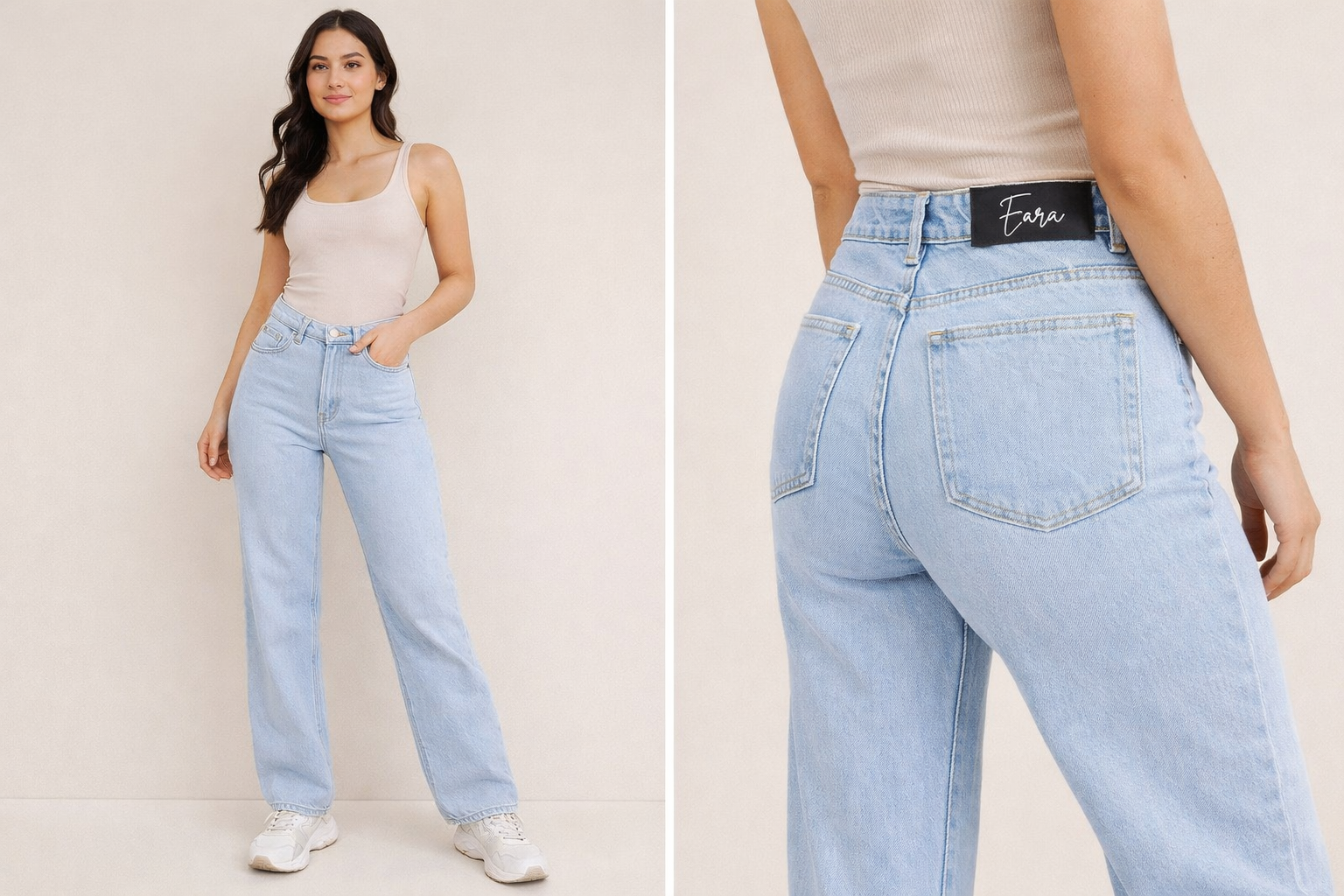 Straight-Fit Denim Jeans
