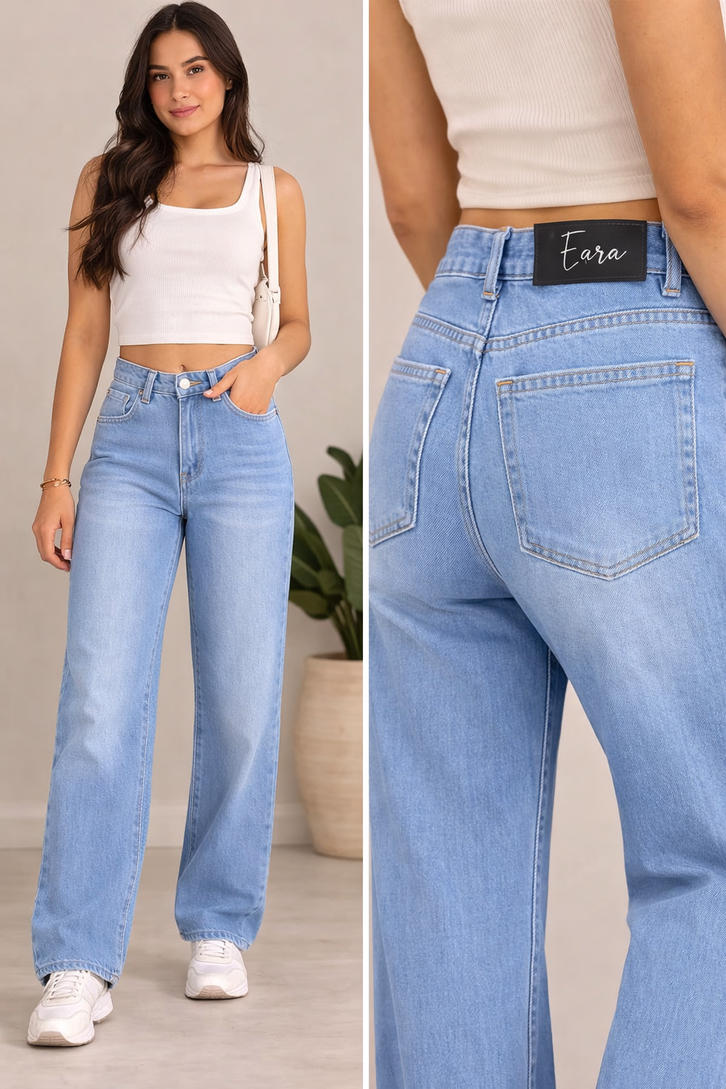 Straight-Fit Denim Jeans