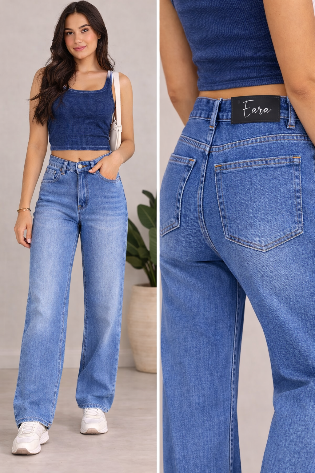 Straight-Fit Denim Jeans