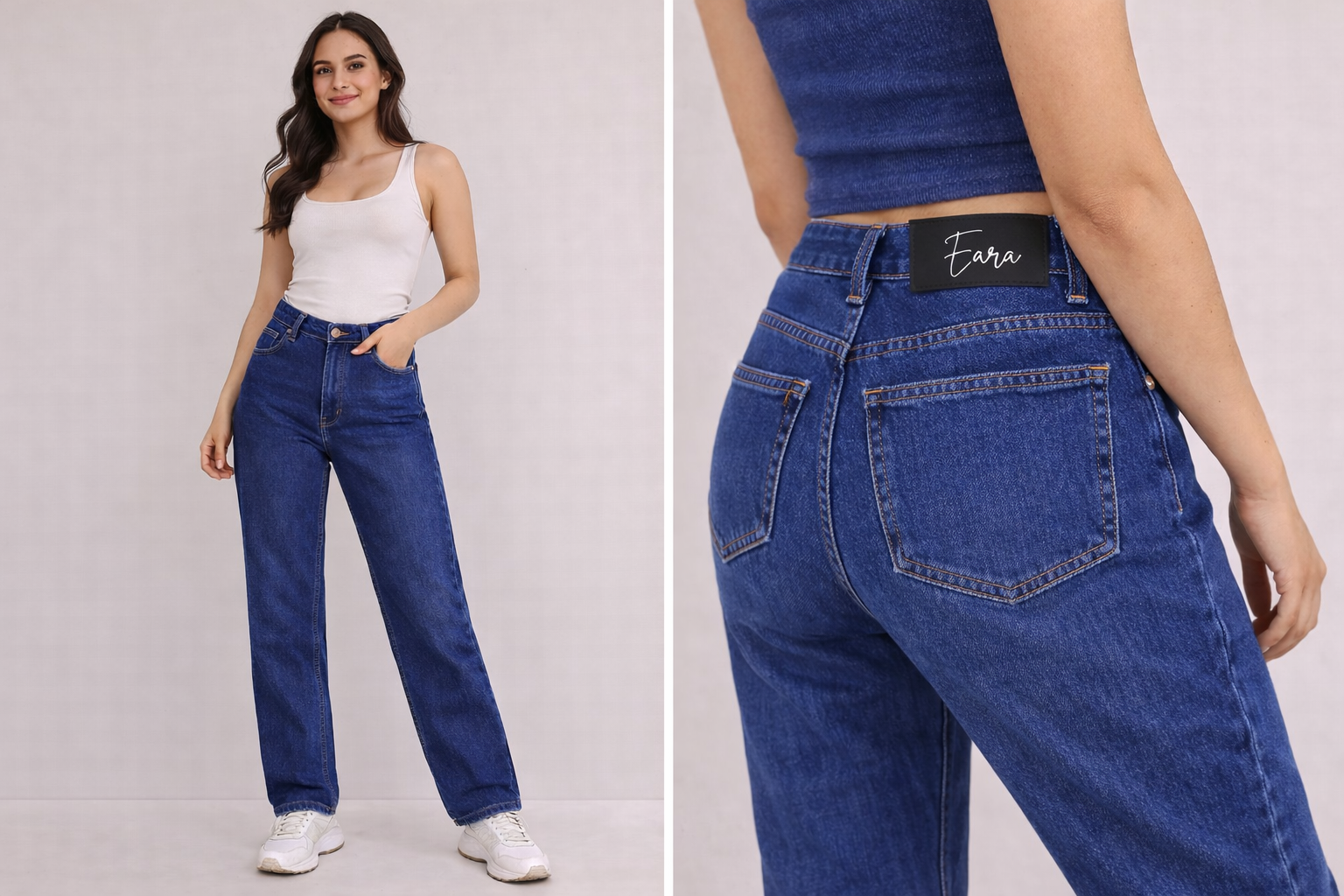 Straight-Fit Denim Jeans
