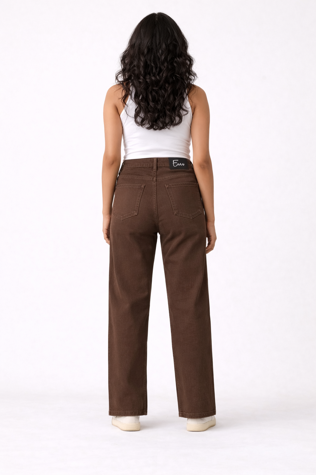 Brown Straight Fit Jeans